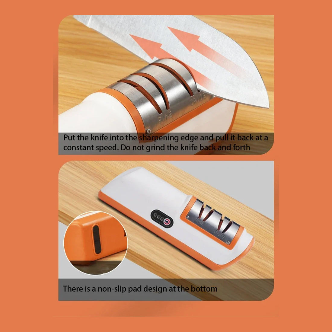 SharpyVex 3-Stage Electric Sharpener – Precision Diamond Abrasives, Scissor Slot & Non-Slip Base