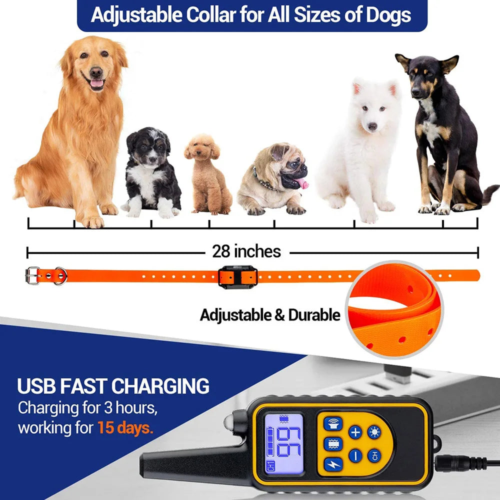 ShoKidex Smart Dog Training Collar – 2,600ft Range, 4 Humane Modes & IPX7 Waterproof for 3 Dogs