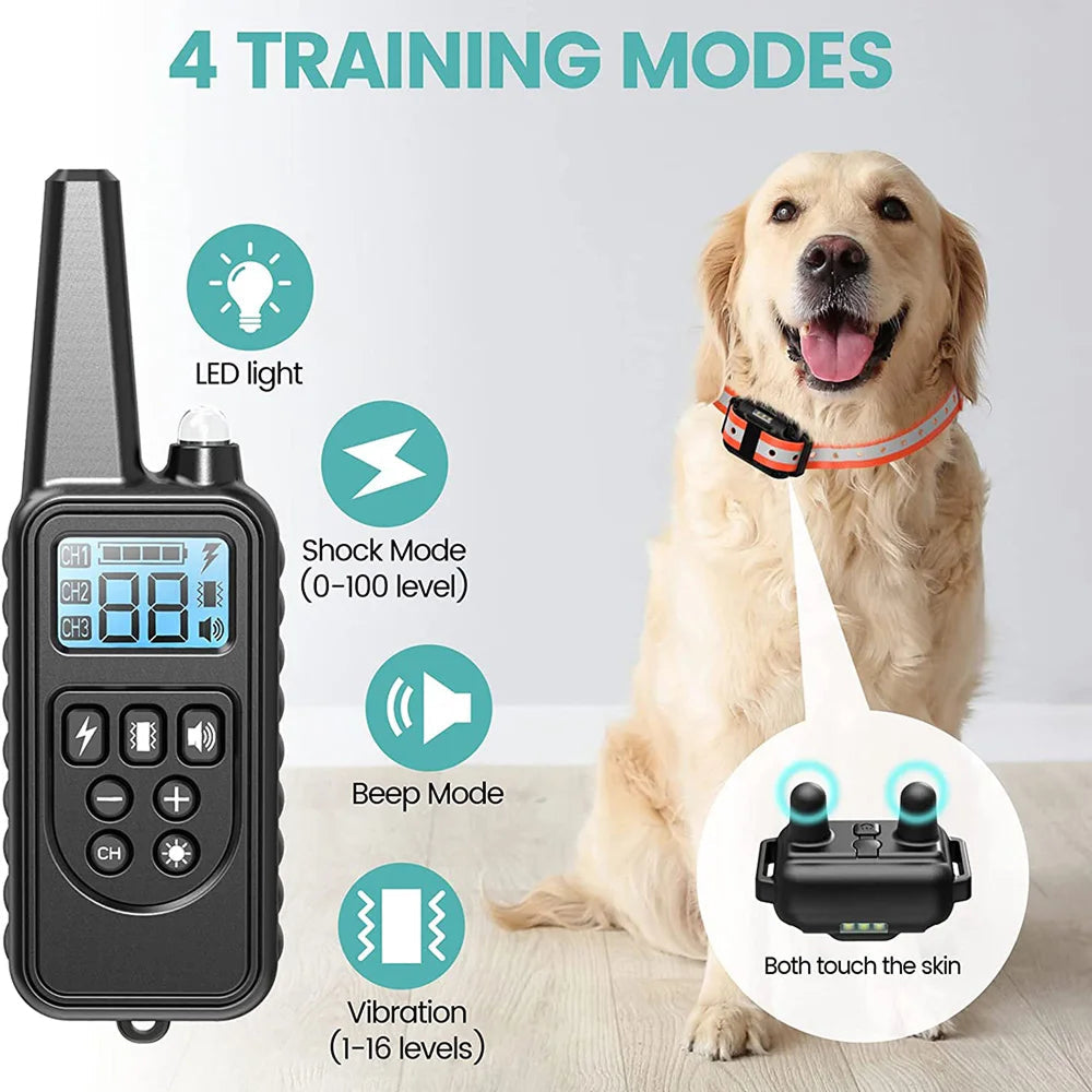 ShoKidex Smart Dog Training Collar – 2,600ft Range, 4 Humane Modes & IPX7 Waterproof for 3 Dogs