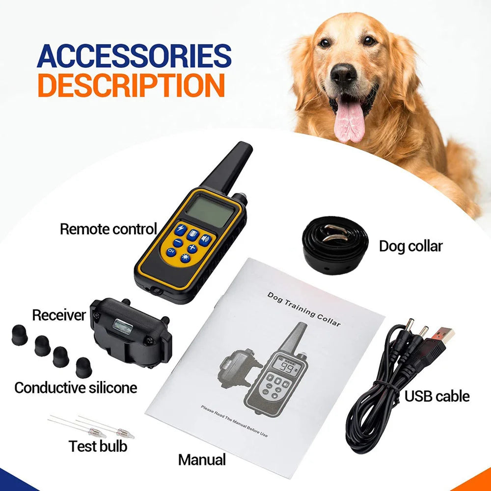 ShoKidex Smart Dog Training Collar – 2,600ft Range, 4 Humane Modes & IPX7 Waterproof for 3 Dogs