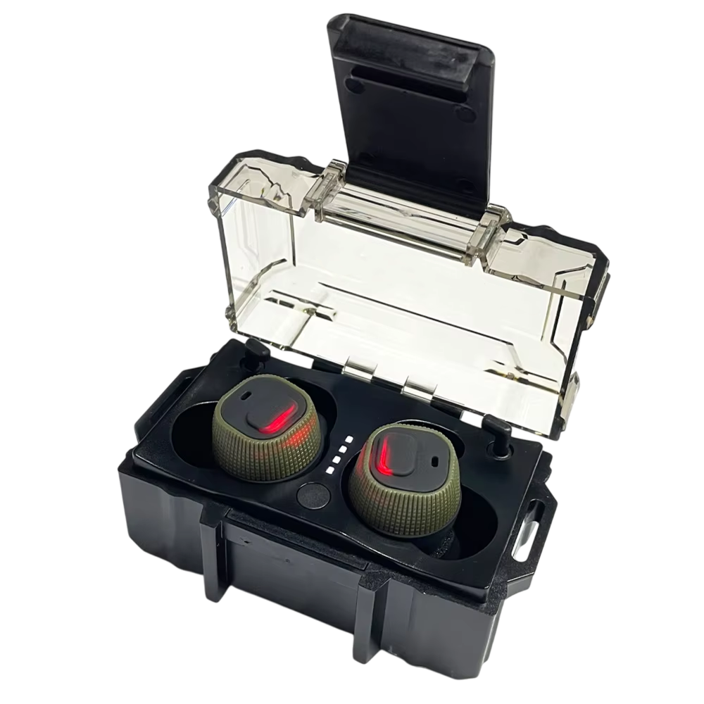 ShuxKiva Electronic Shooting Earplugs NRR 26 Sound Amplification & Noise Canceling
