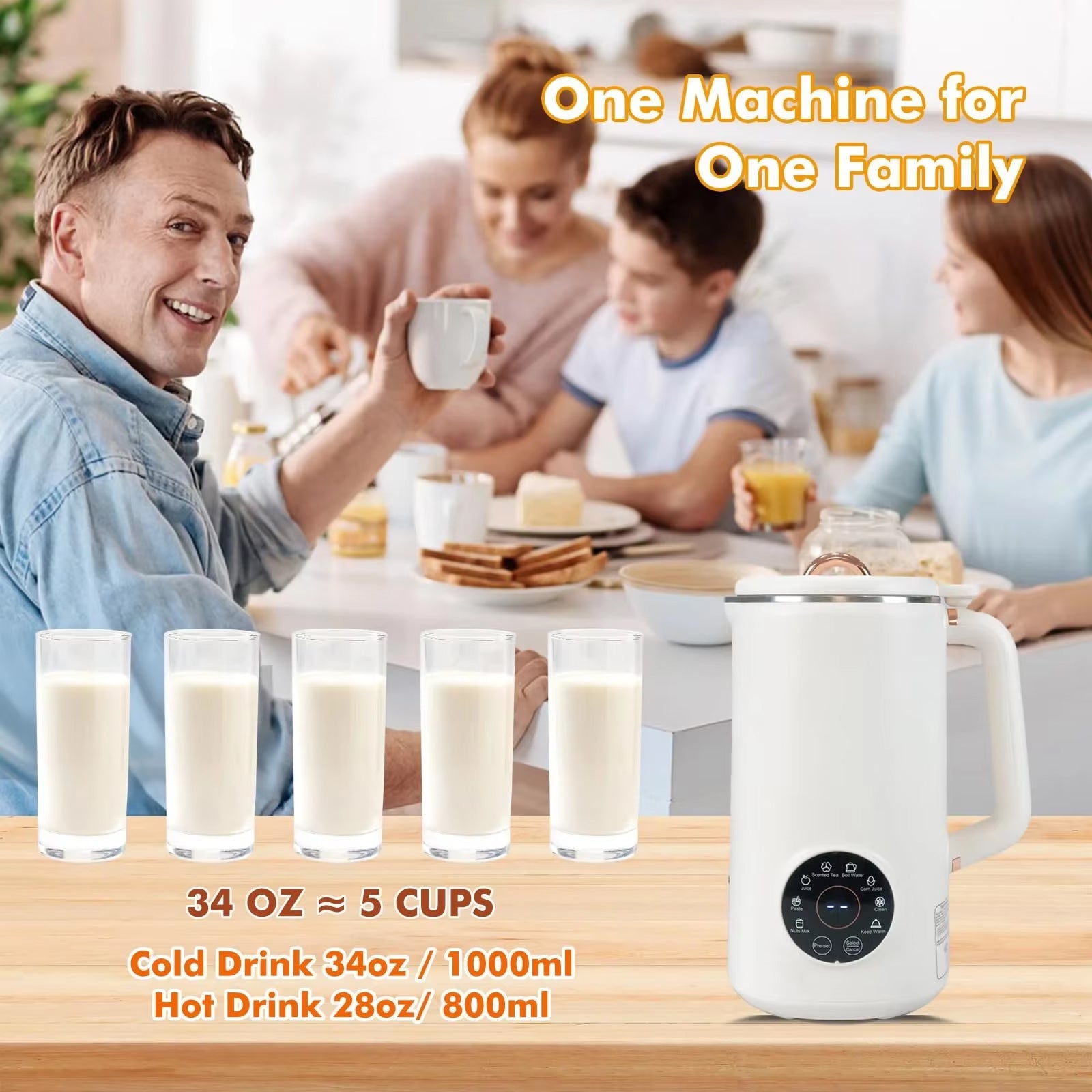 SipyPrep 6-in-1 Automatic – Smart One-Touch Programs, Self-Cleaning Mode & No-Soak Technology