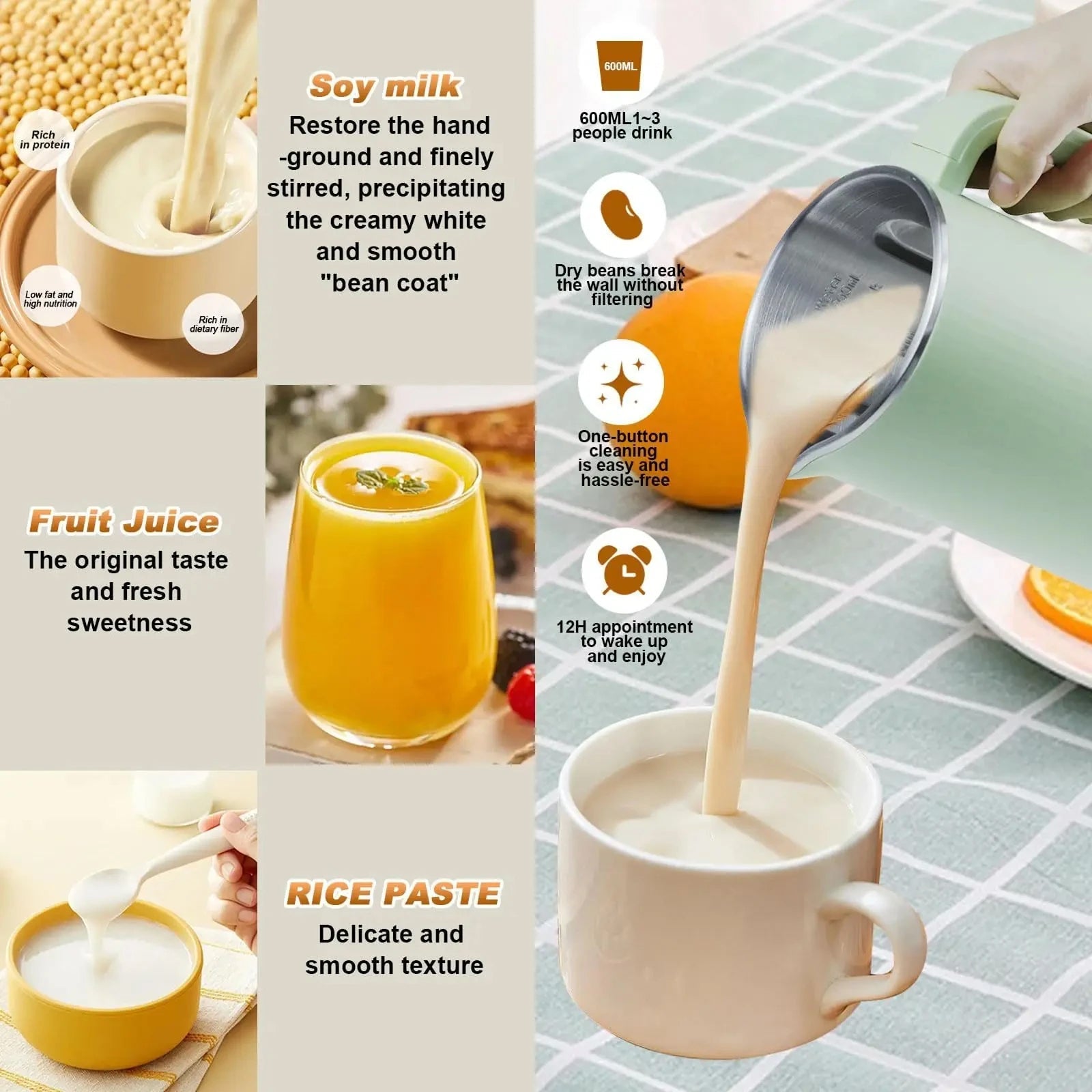 SipyPrep 6-in-1 Automatic – Smart One-Touch Programs, Self-Cleaning Mode & No-Soak Technology