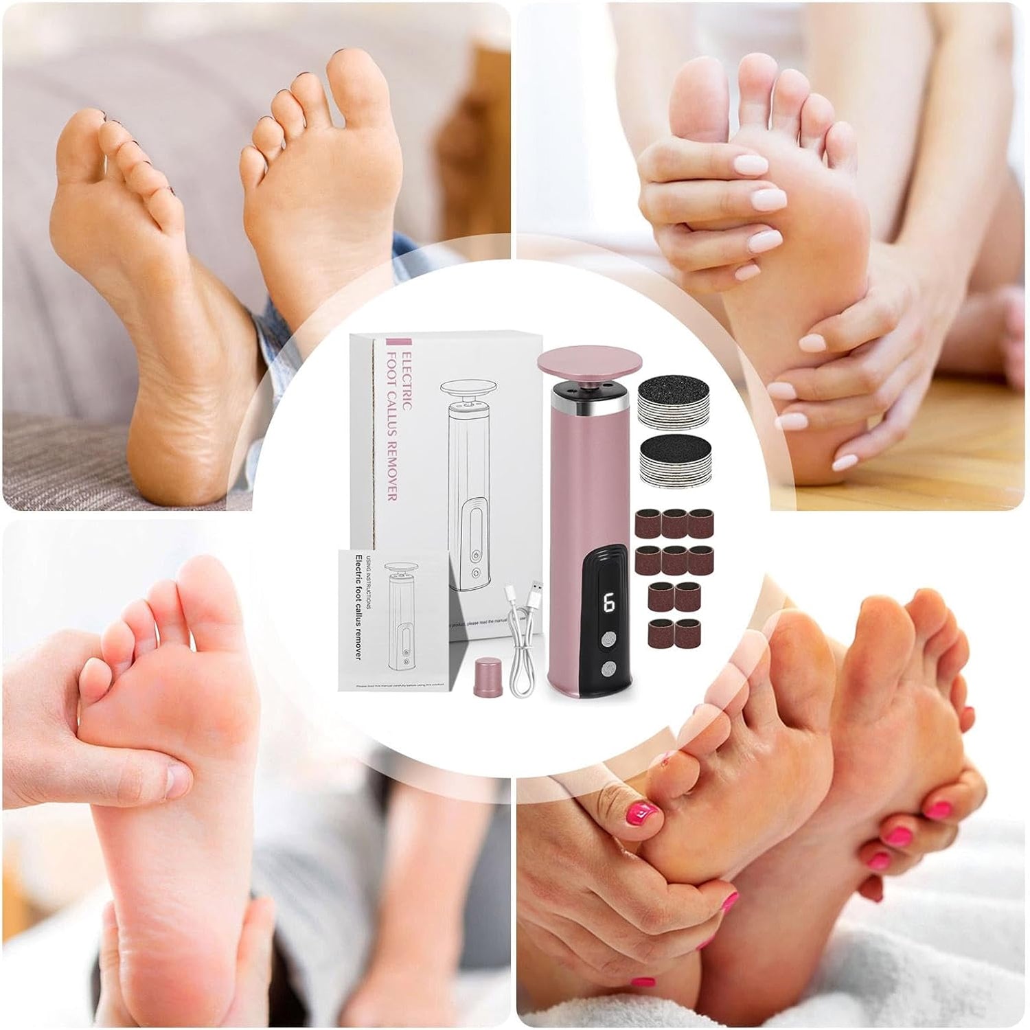 SoftiFut Professional Electric Callus Remover for Cracked Heels