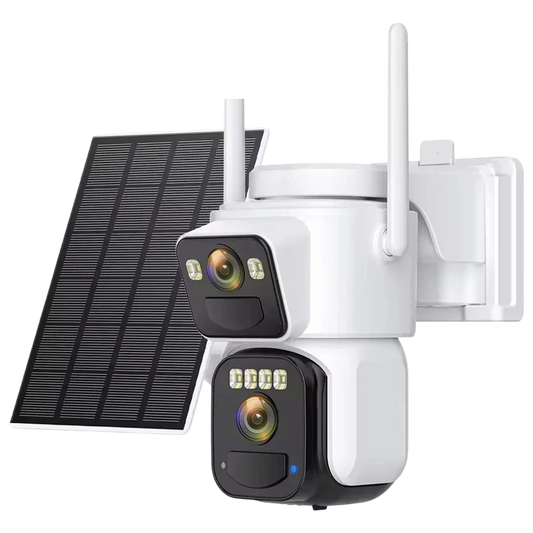 ElixForn 4K 8MP Solar Security Camera – 360° Pan-Tilt, AI Human Detection & Wire-Free Charging