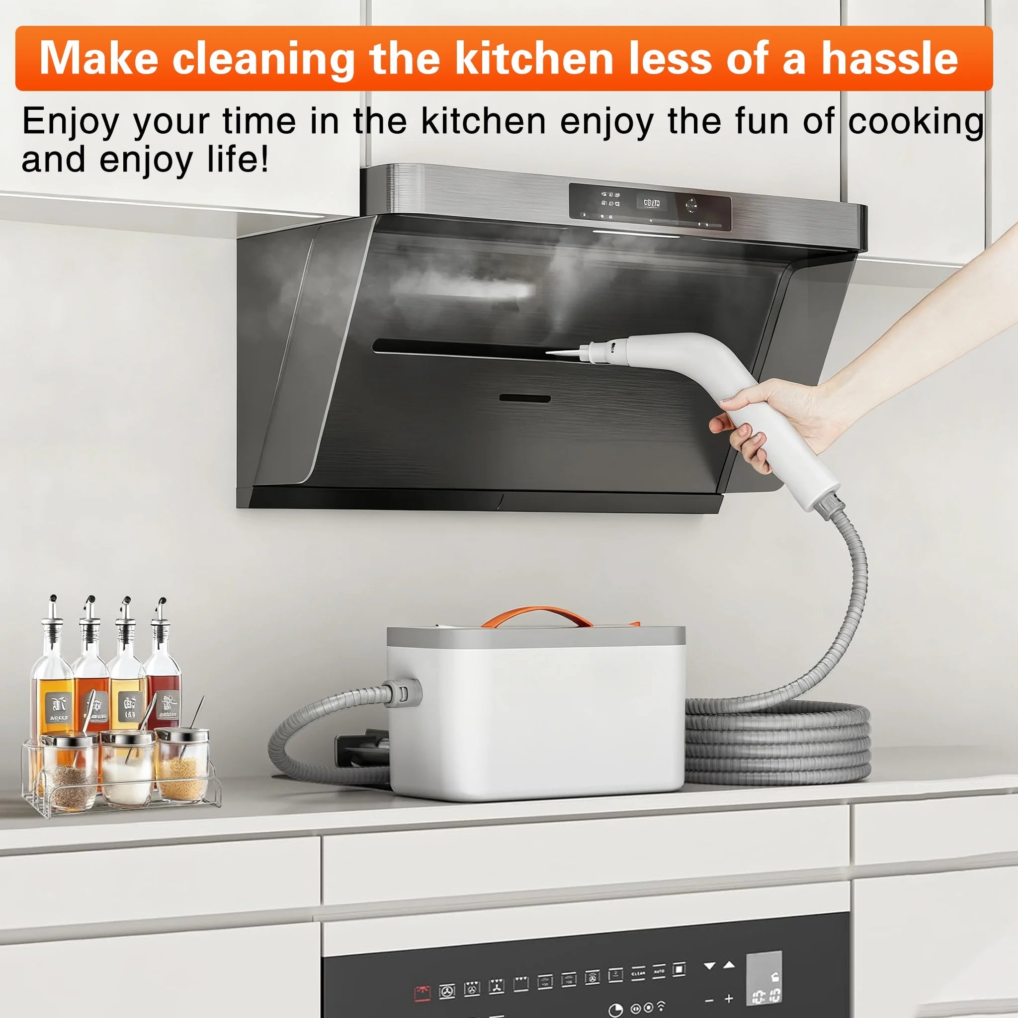 StemClix 1200W High-Temperature Steam Cleaner – 750ml Tank Sanitizer with Multi-Surface Attachments