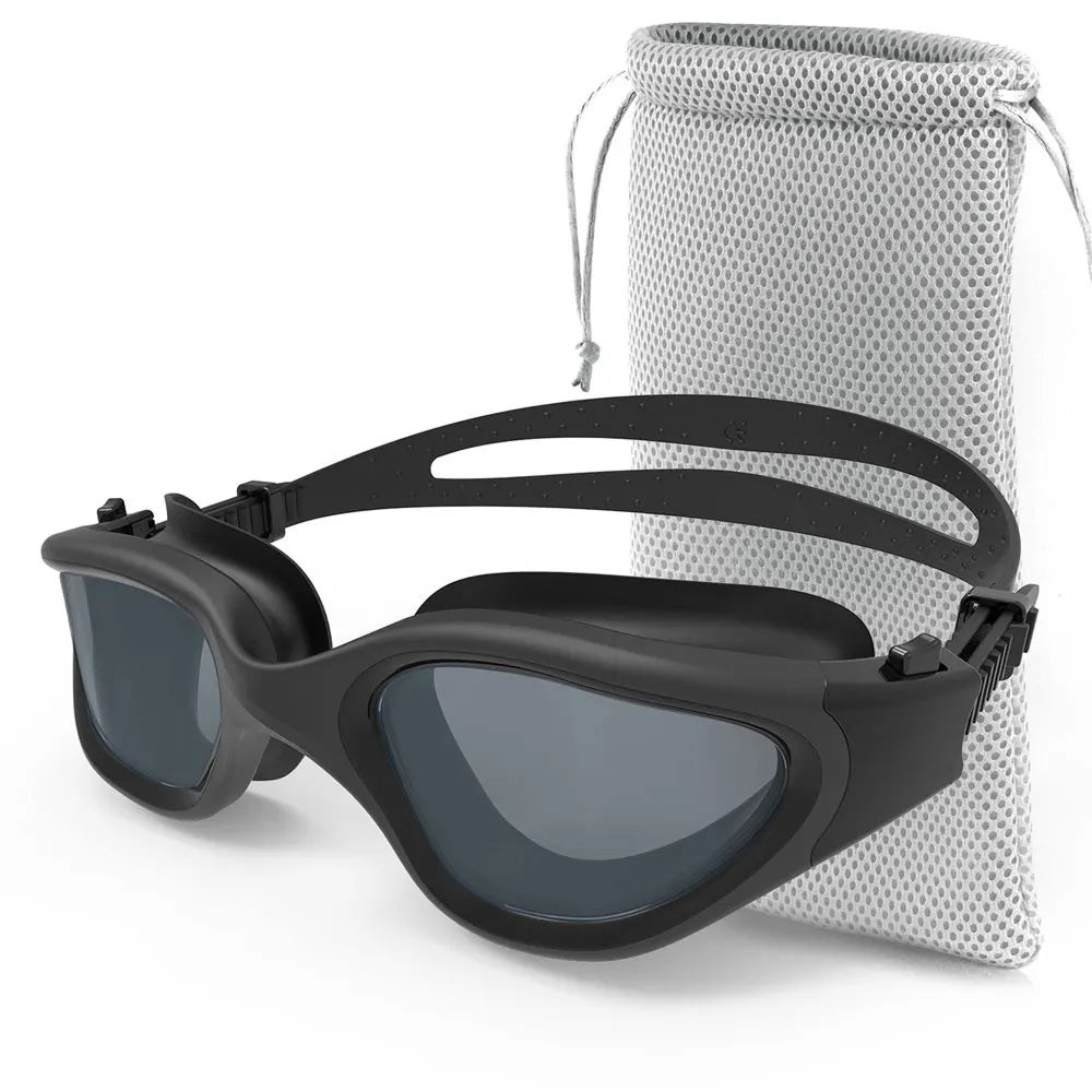SwiGoxim Polarized Swim Goggles Anti-Fog UV Protection No-Leaking Wide Vision for Adults