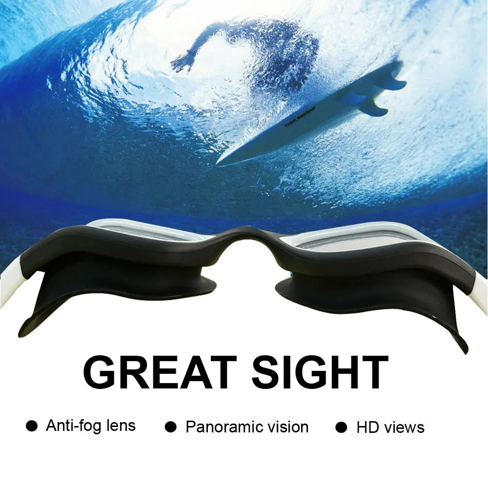 SwiGoxim Polarized Swim Goggles Anti-Fog UV Protection No-Leaking Wide Vision for Adults