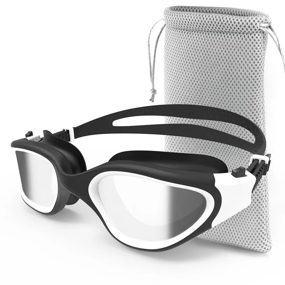 SwiGoxim Polarized Swim Goggles Anti-Fog UV Protection No-Leaking Wide Vision for Adults