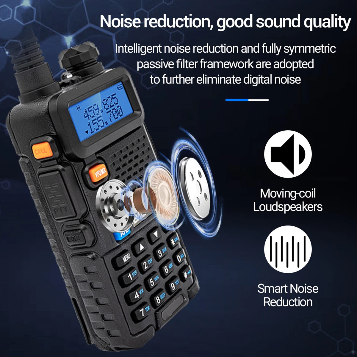 TalkoTake GMRS Two-Way Radio – Long Range Communication, 22 Channels & IP54 Weatherproof Design