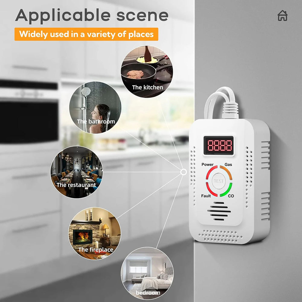 TeadLorel 2-in-1 Combustible Gas And CO Detection With Independent Alarm Thresholds