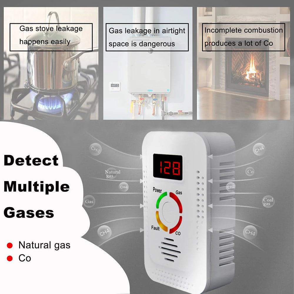 TeadLorel 2-in-1 Combustible Gas And CO Detection With Independent Alarm Thresholds