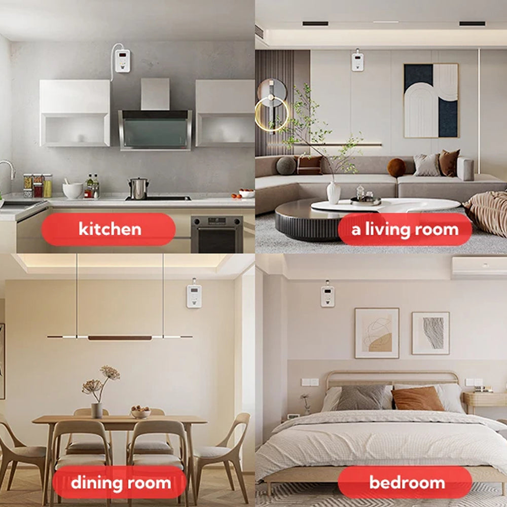 TeadLorel 2-in-1 Combustible Gas And CO Detection With Independent Alarm Thresholds
