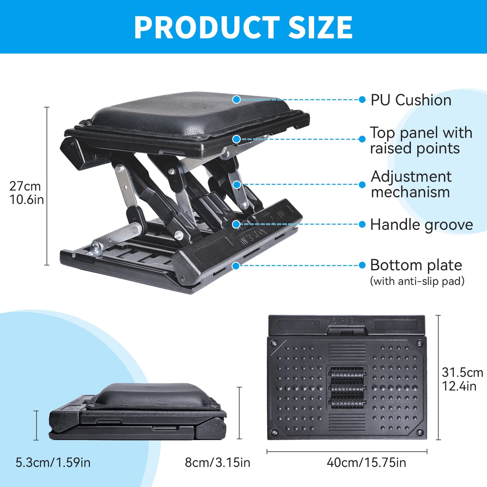 TerlVost Infinite Angle And Height Adjustment Via Upgraded Smooth-Action Hinges