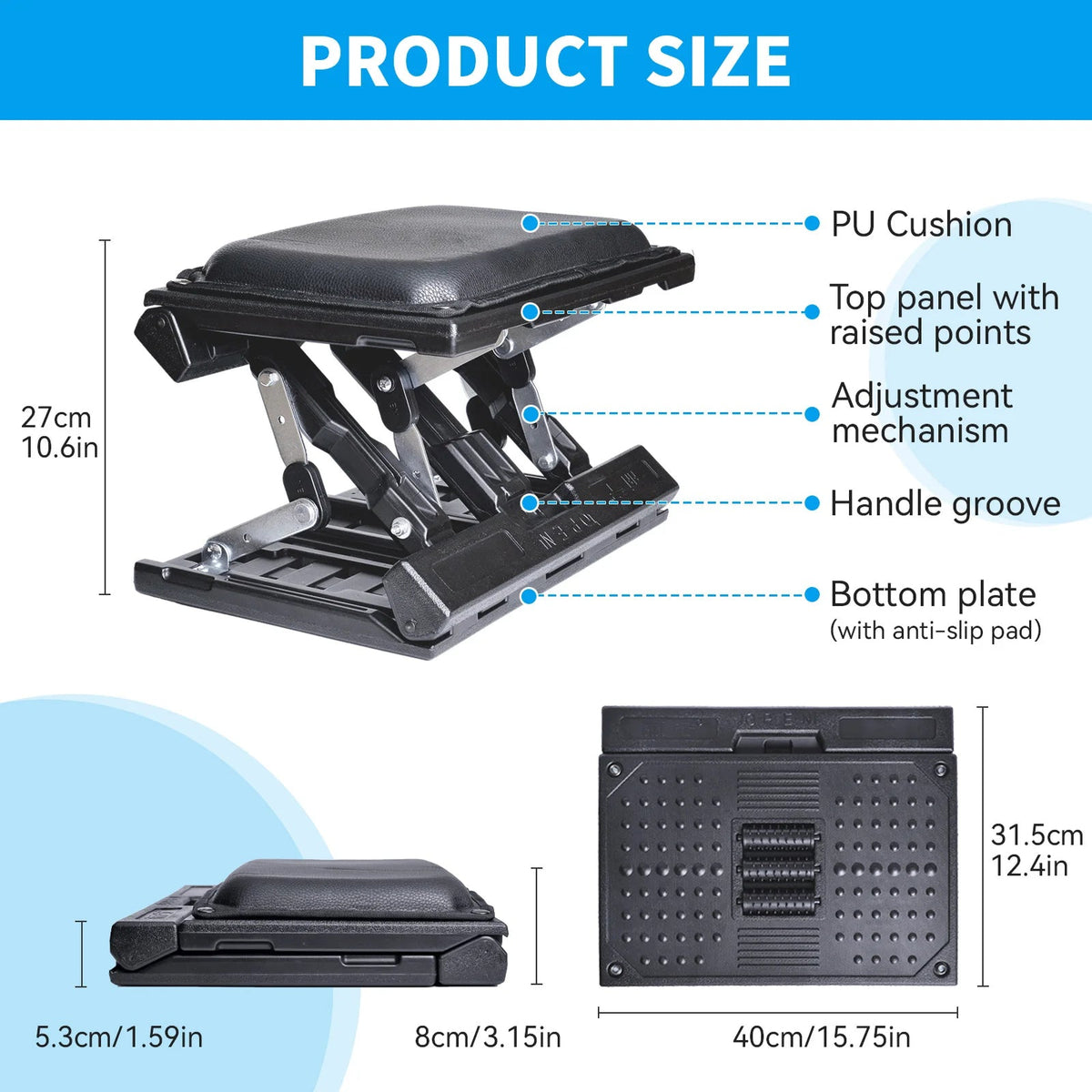 TerlVost Infinite Angle And Height Adjustment Via Upgraded Smooth-Action Hinges