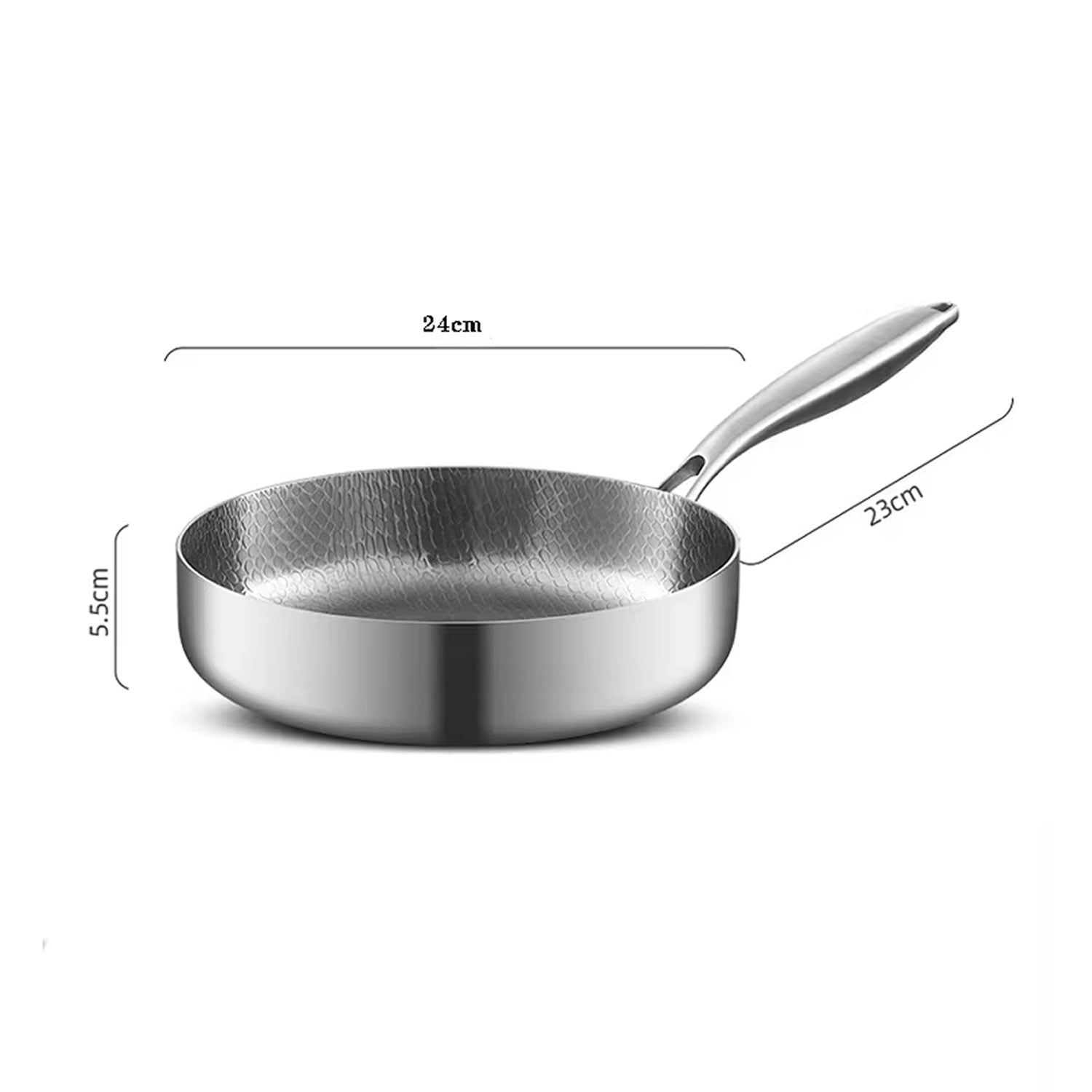 TiMaxpi 12-Inch Titanium Frying Pan – Hexagonal Non-Stick Surface, Scratch Resistant & All-Stove Ready