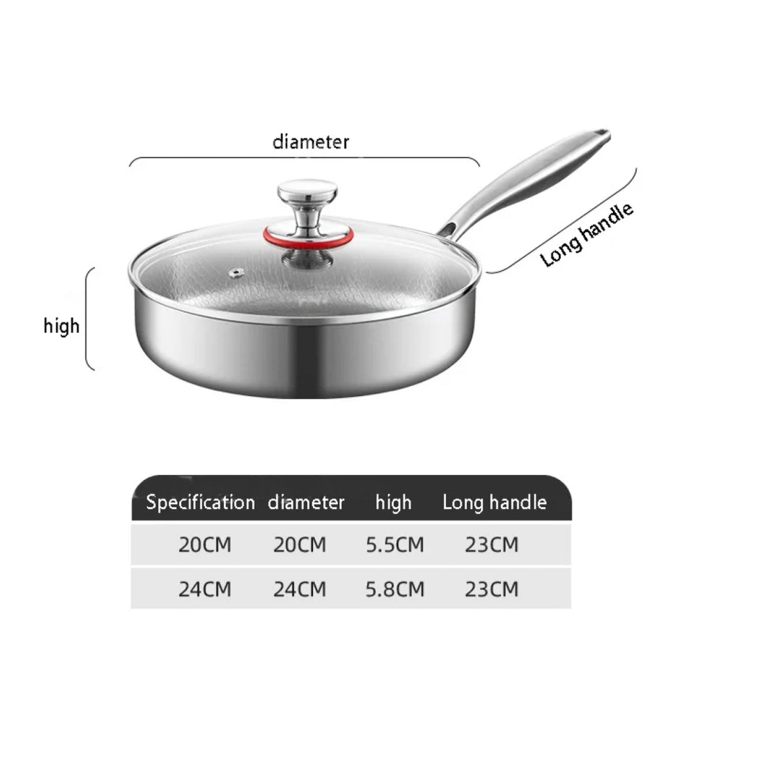 TiMaxpi 12-Inch Titanium Frying Pan – Hexagonal Non-Stick Surface, Scratch Resistant & All-Stove Ready
