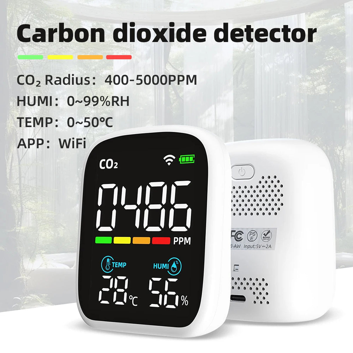 Tilleroic Air Quality & VOC Detector with Wi-Fi Monitoring