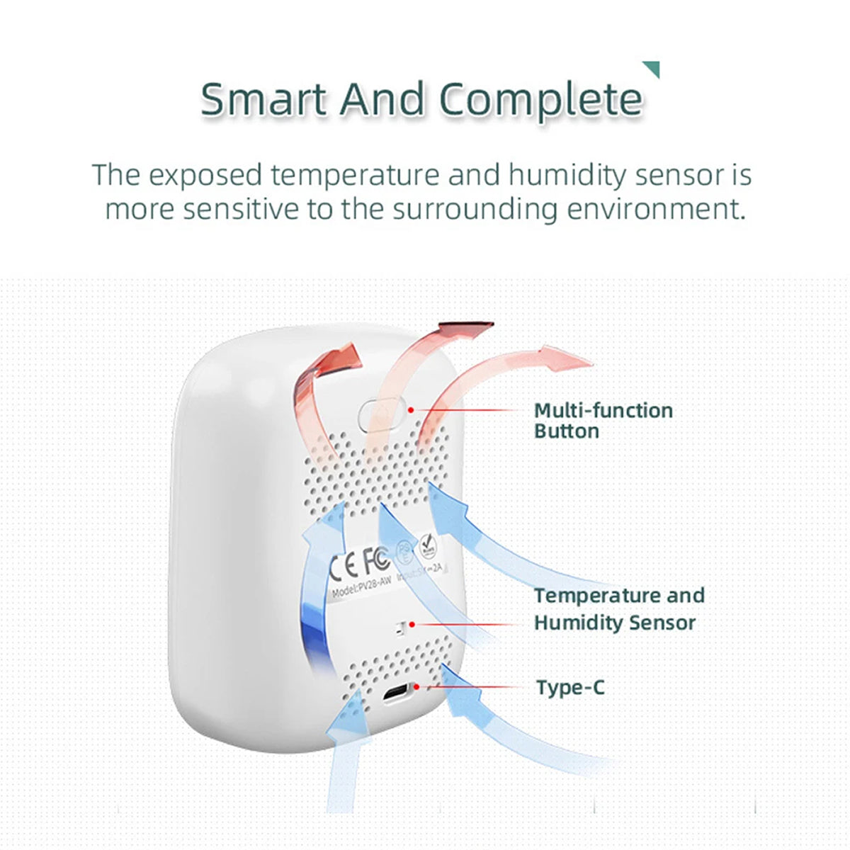 Tilleroic Air Quality & VOC Detector with Wi-Fi Monitoring