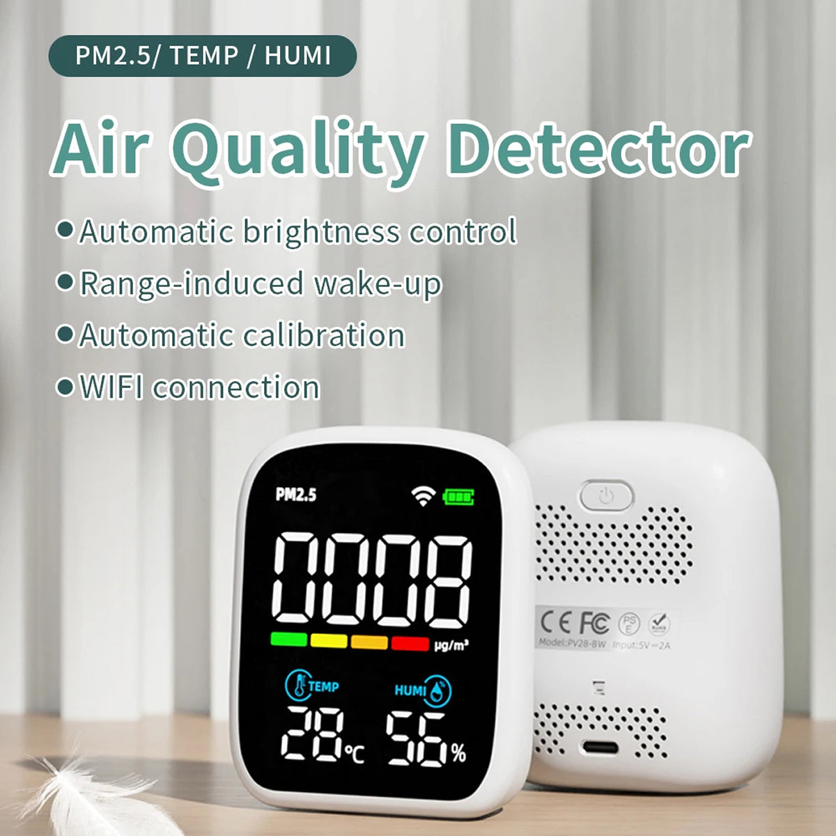 Tilleroic Air Quality & VOC Detector with Wi-Fi Monitoring