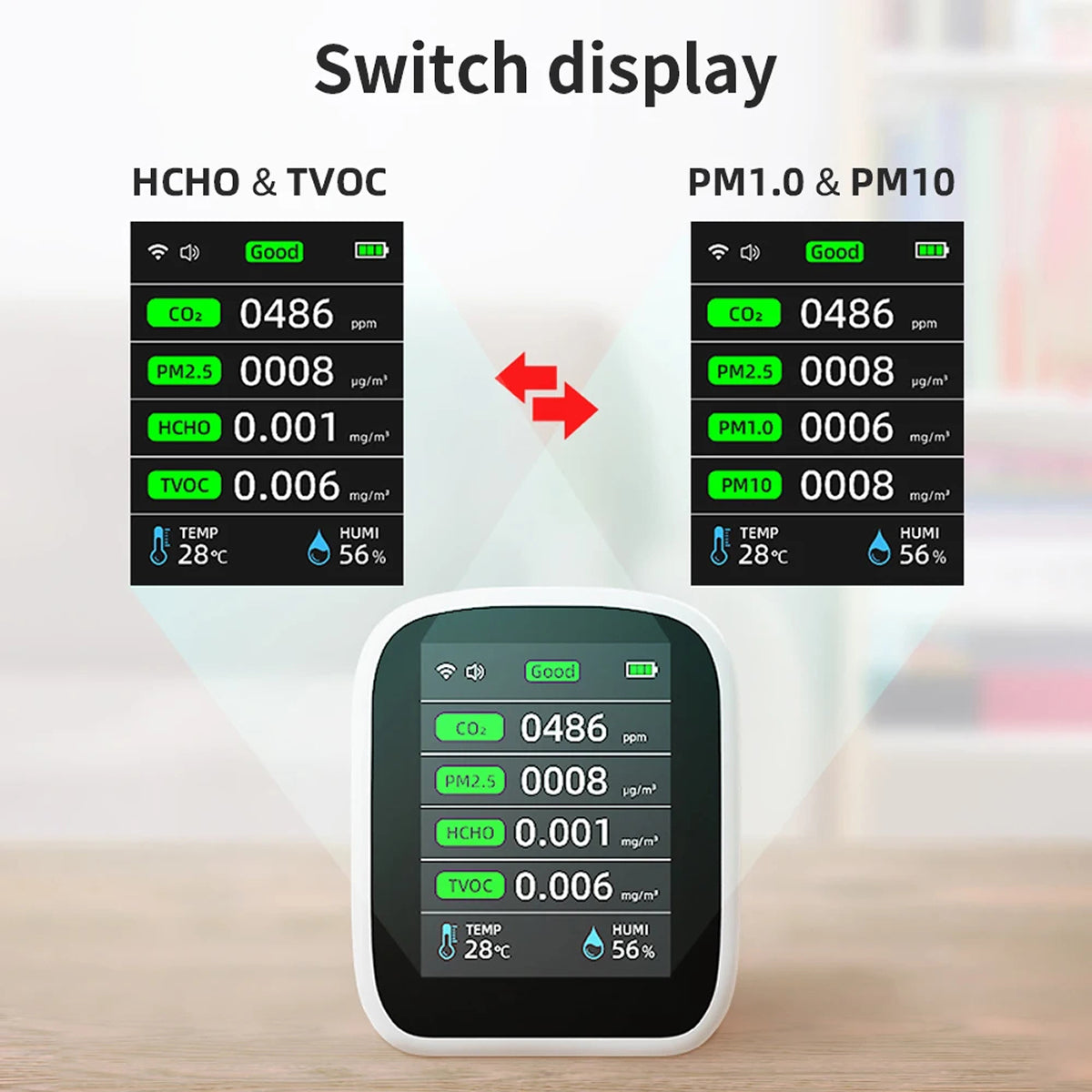 Tilleroic Air Quality & VOC Detector with Wi-Fi Monitoring