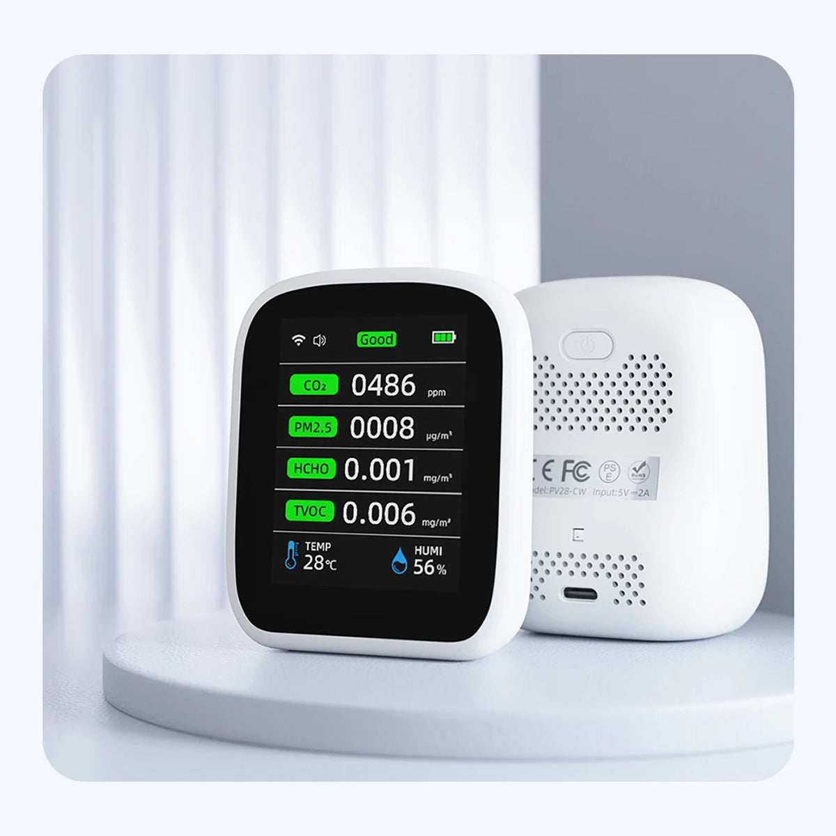 Tilleroic Air Quality & VOC Detector with Wi-Fi Monitoring