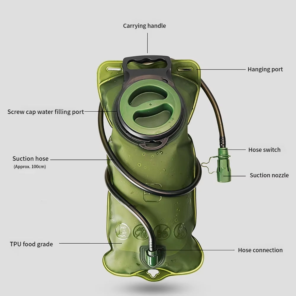 TrecoBlaxi Leak-Proof Hydration Bladder – 3L High Capacity, Premium Taste-Free TPU & High-Flow Bite Valve