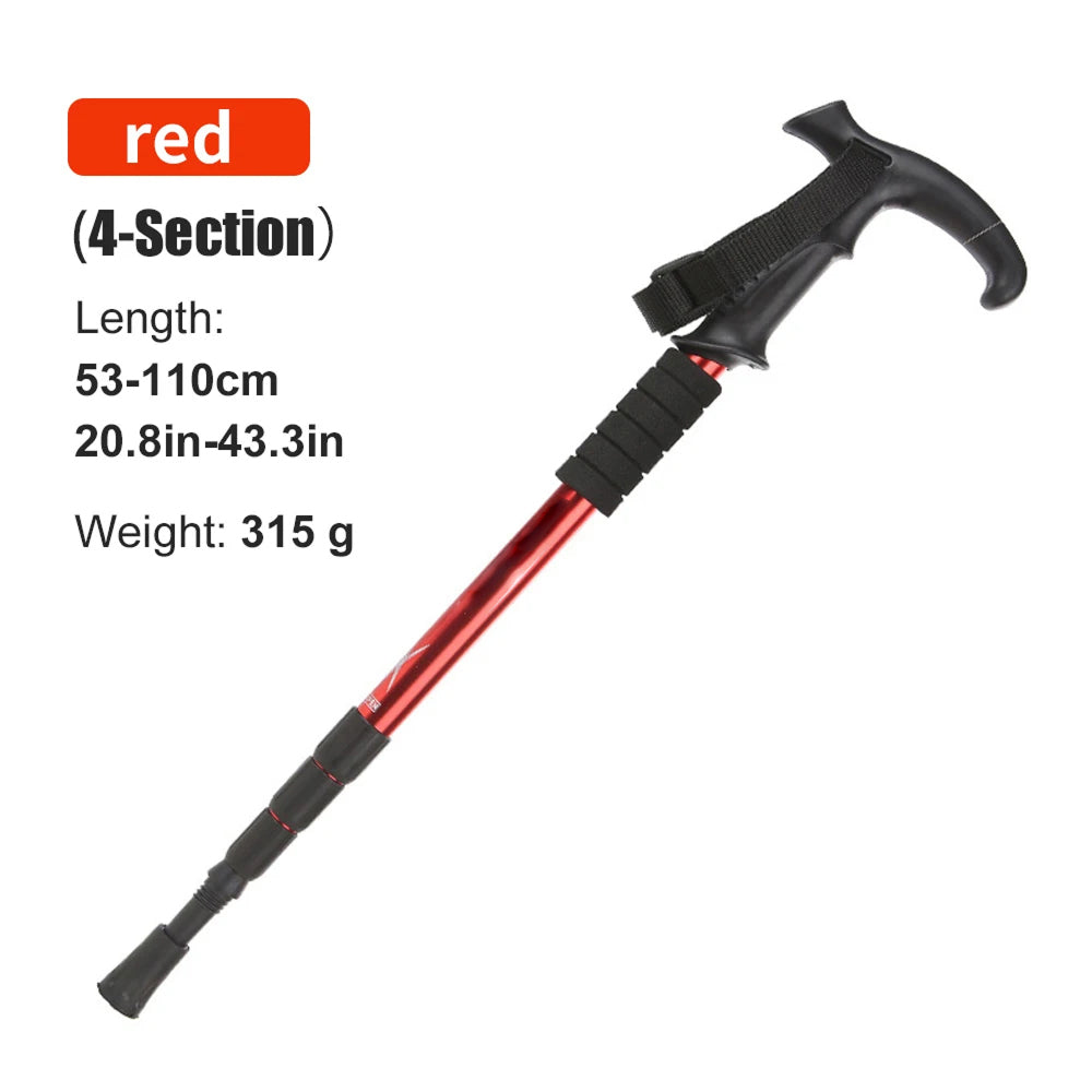 TrekPixin Professional Hiking Poles – Adjustable T-Handle Aluminum Alloy, 315g Lightweight Design