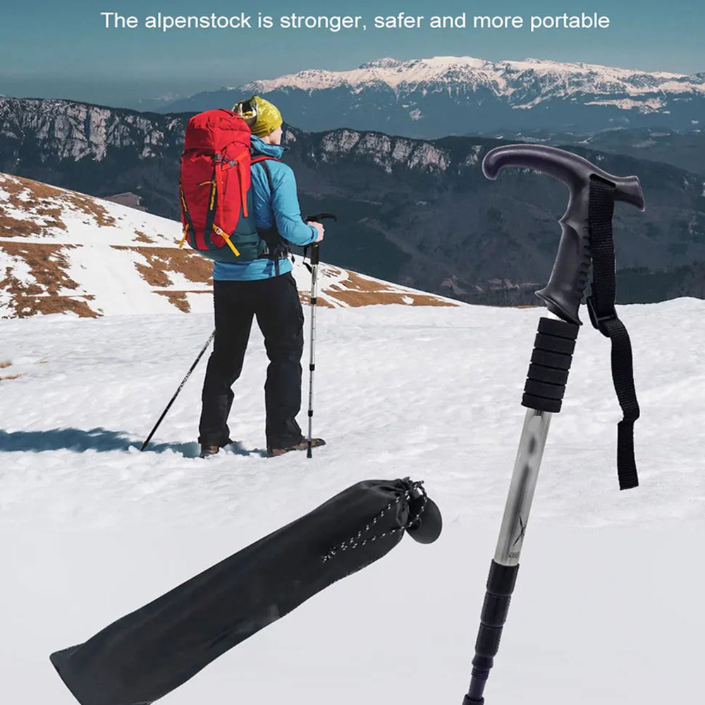 TrekPixin Professional Hiking Poles – Adjustable T-Handle Aluminum Alloy, 315g Lightweight Design