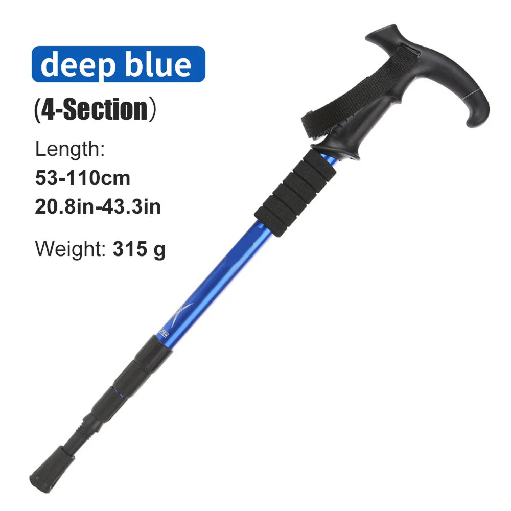 TrekPixin Professional Hiking Poles – Adjustable T-Handle Aluminum Alloy, 315g Lightweight Design