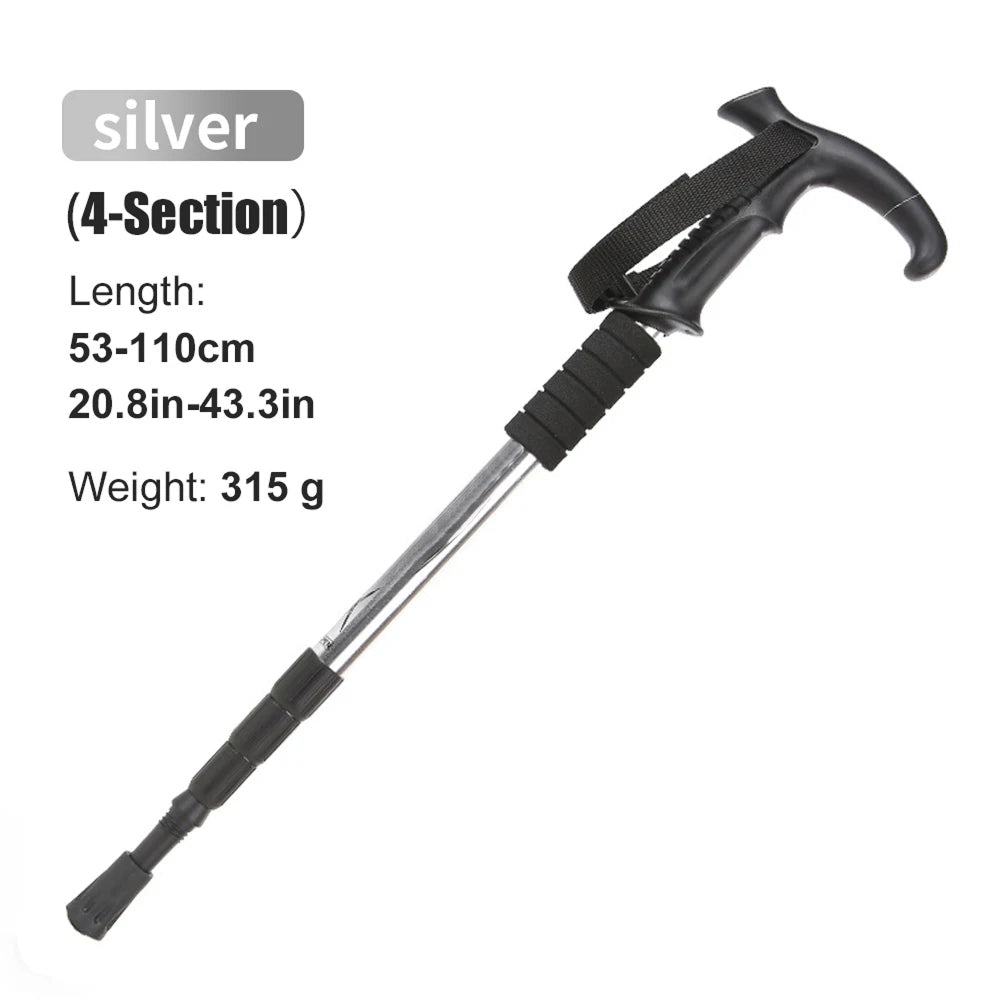 TrekPixin Professional Hiking Poles – Adjustable T-Handle Aluminum Alloy, 315g Lightweight Design