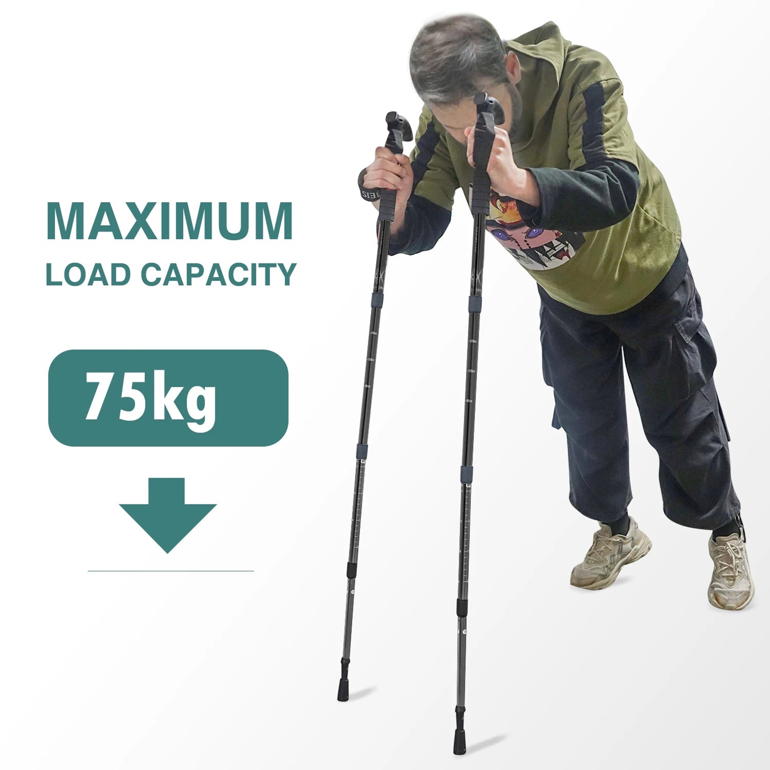 TrekPixin Professional Hiking Poles – Adjustable T-Handle Aluminum Alloy, 315g Lightweight Design