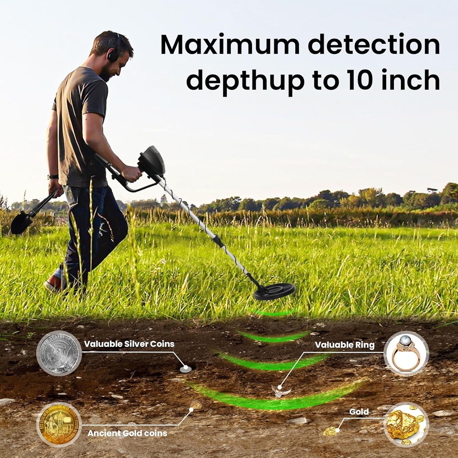 FrexSeek Metal Detector for Kids 10