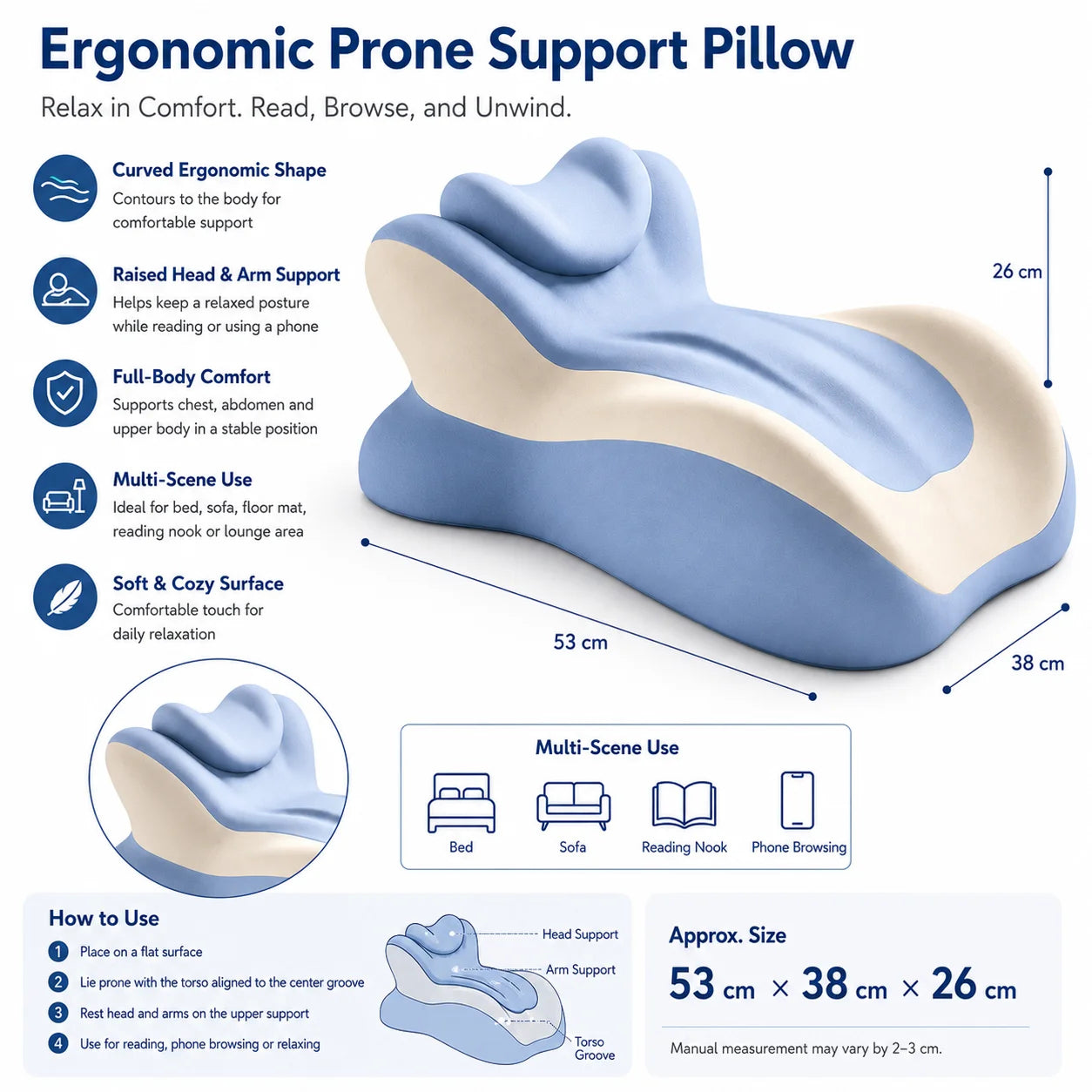 VaelisFen High-Density Slow-Rebound Memory Foam