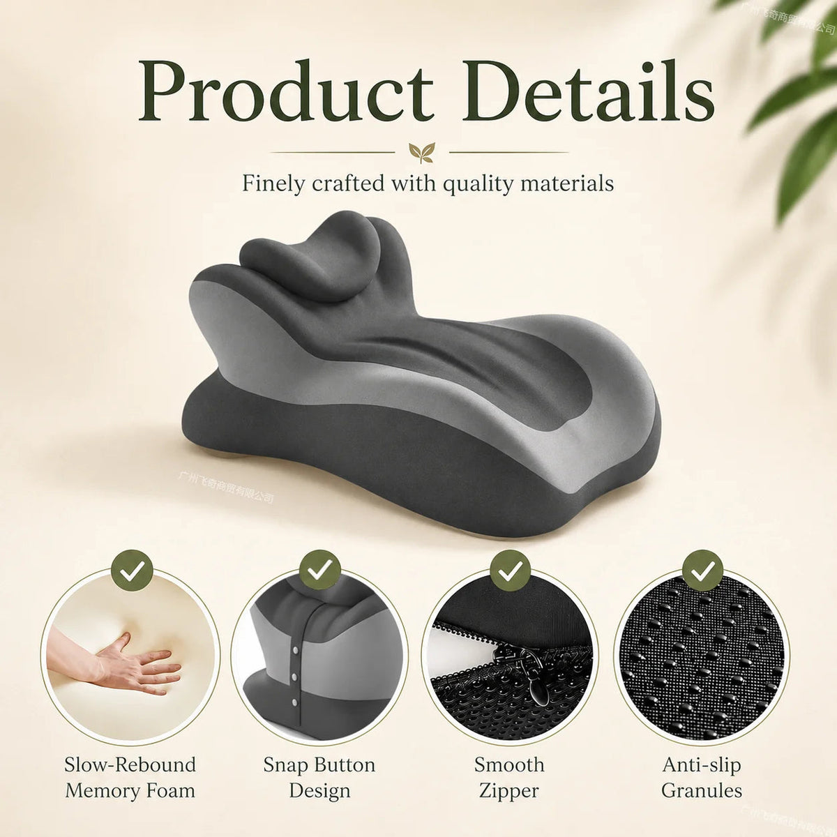 VaelisFen High-Density Slow-Rebound Memory Foam