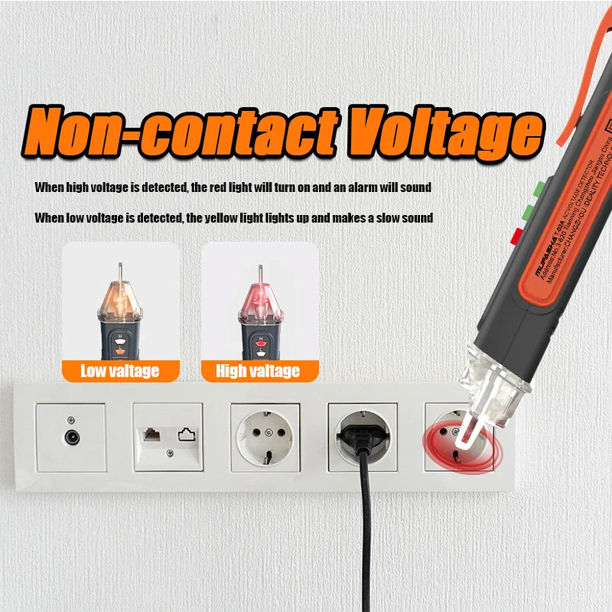 ValixRima Switchable H/L Sensitivity: High 12–1000V / Low 48–1000V For Accurate Detection