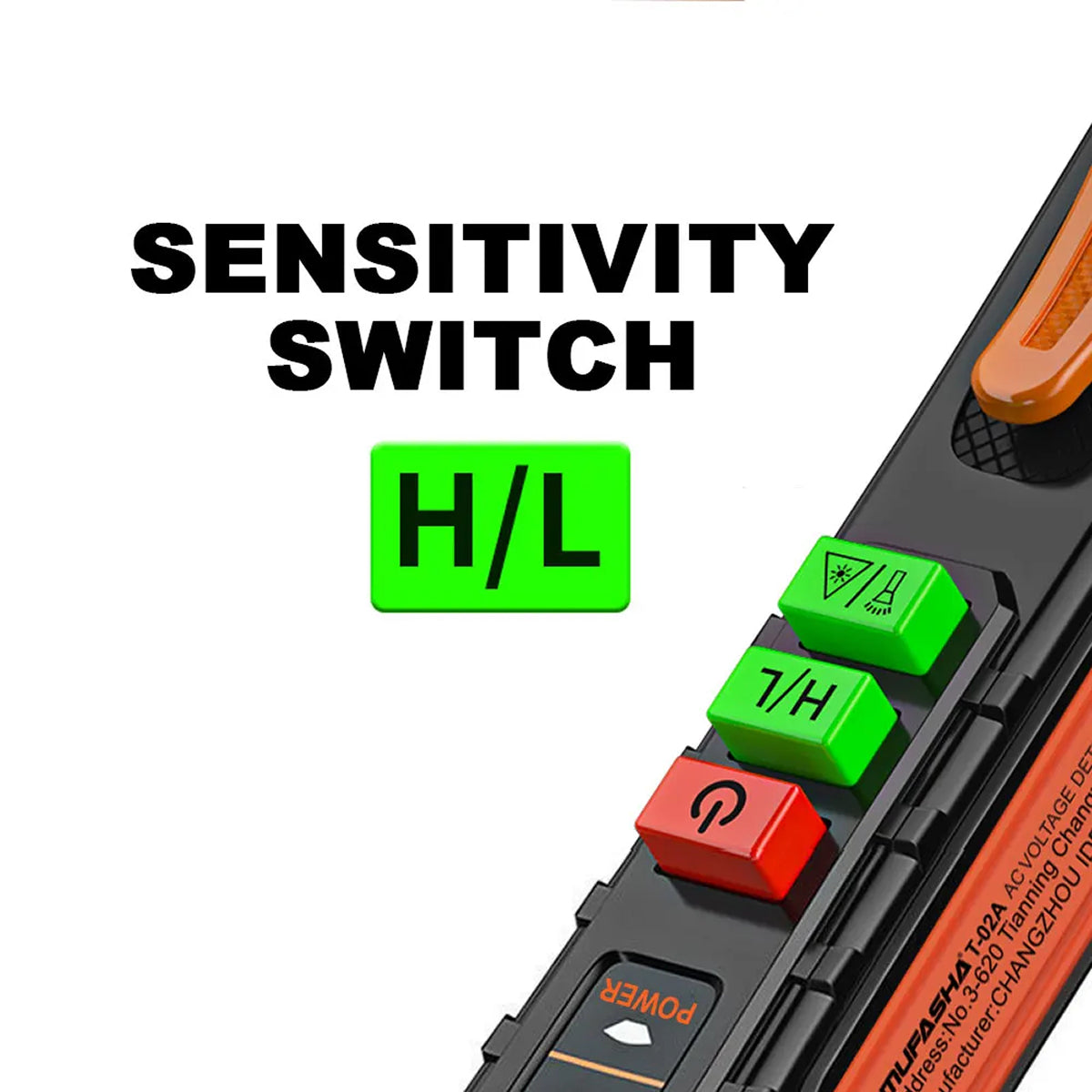 ValixRima Switchable H/L Sensitivity: High 12–1000V / Low 48–1000V For Accurate Detection