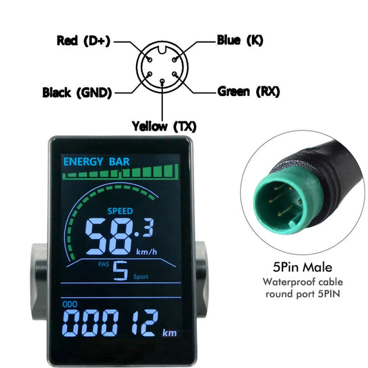 RossDoen | three-colour metrics, real-time battery status, 5-level PAS control