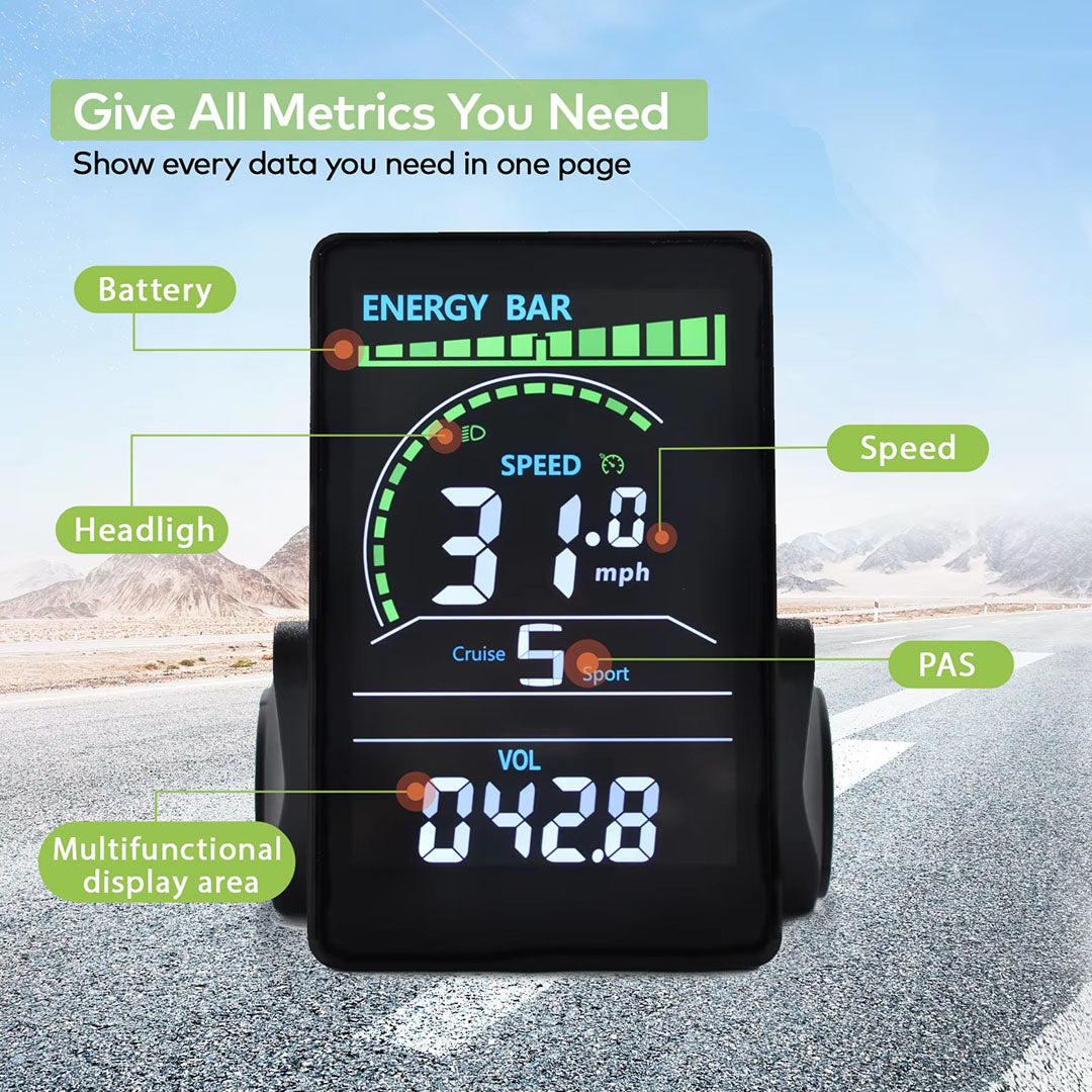 RossDoen | three-colour metrics, real-time battery status, 5-level PAS control
