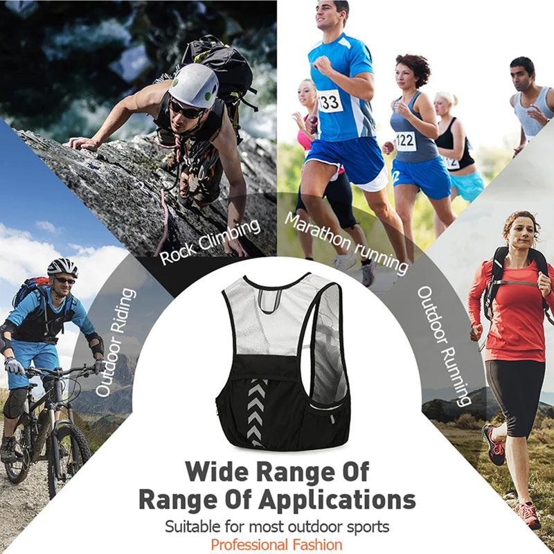 VetixMi Hydration Running Vest 108g Ultralight Waterproof Race Vest with Reflective Safety