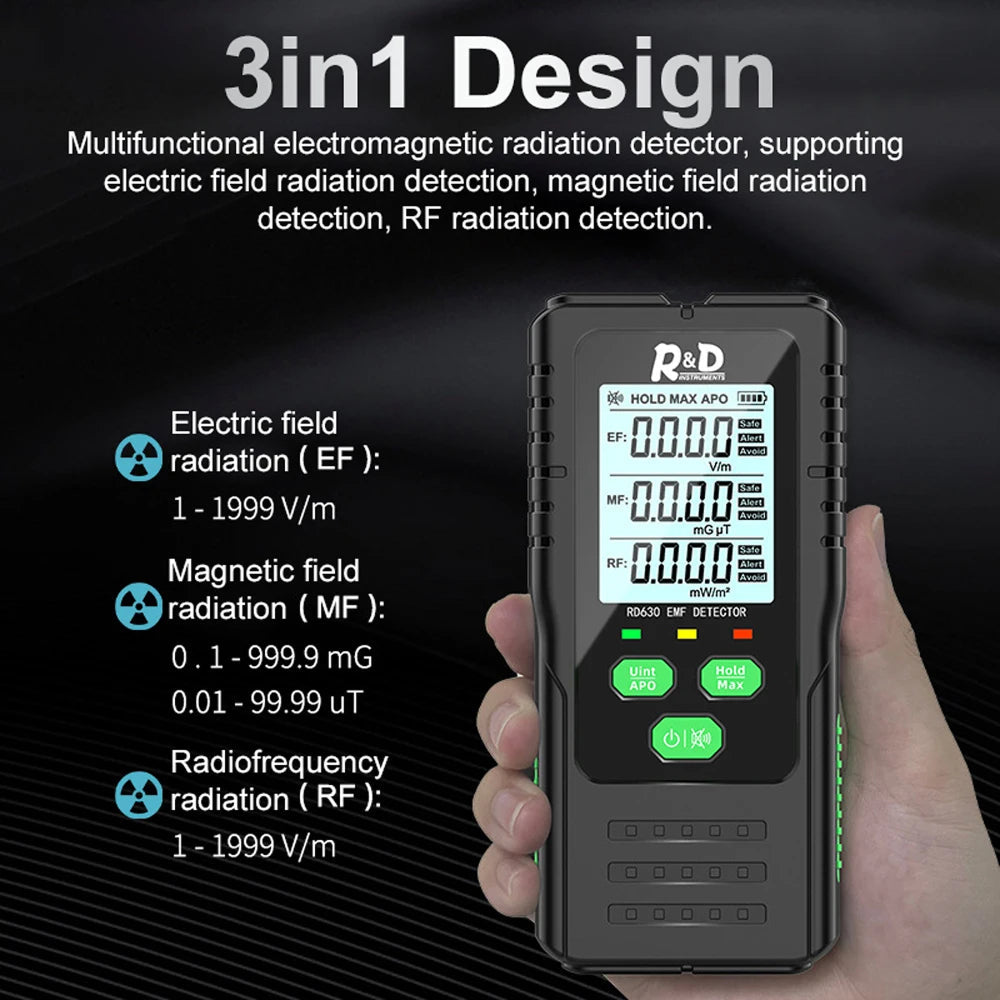 VisZelie 3-in-1 EF, MF, And RF Detection Across 50Hz–3500MHz With ±5% Accuracy