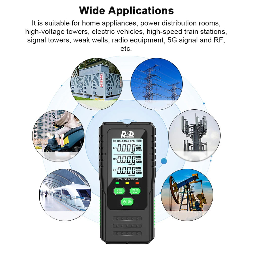 VisZelie 3-in-1 EF, MF, And RF Detection Across 50Hz–3500MHz With ±5% Accuracy