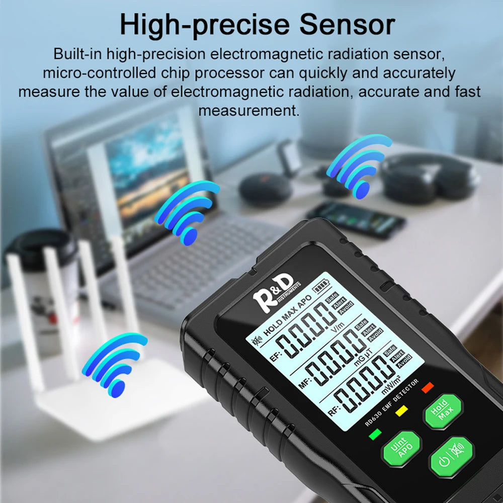 VisZelie 3-in-1 EF, MF, And RF Detection Across 50Hz–3500MHz With ±5% Accuracy