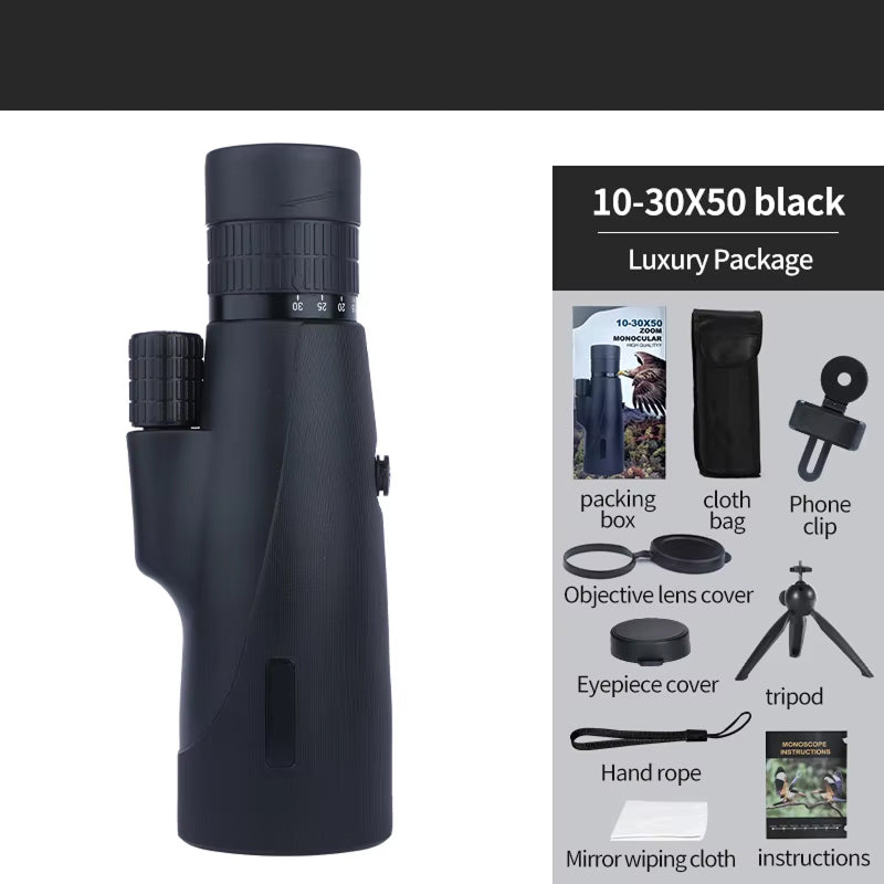 EziScopi V2 HD 12x50 – BAK4 Prism, Multi-Coated Lens & Universal Smartphone Photography Kit
