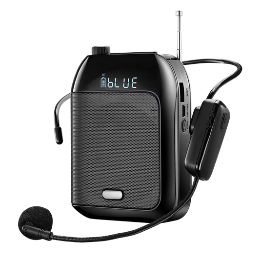 VixiPiac Voice Amplifier 15W Wireless Bluetooth Microphone PA System for Teachers