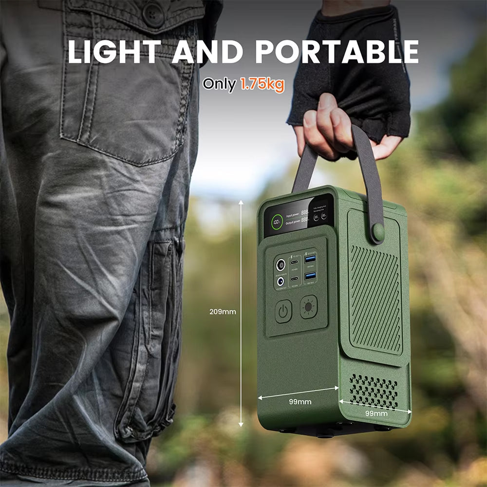 ZingBoxi 296Wh Portable Power Station – PD 100W Fast Charging, AC Outlet & Solar Generator