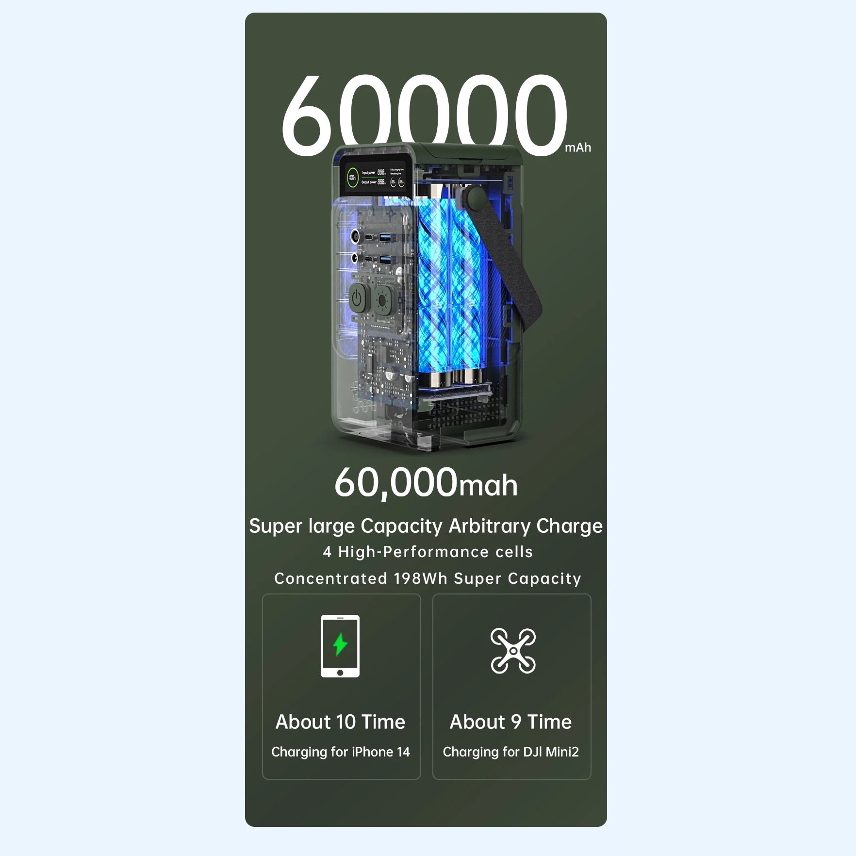 ZingBoxi 296Wh Portable Power Station – PD 100W Fast Charging, AC Outlet & Solar Generator