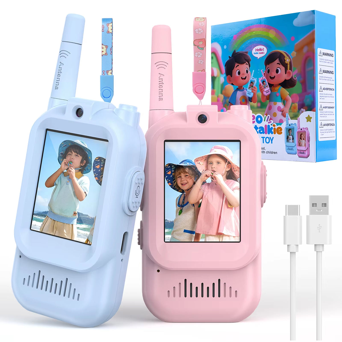 WaniTalki 22-Channel Kid Walkie Talkies – 3-Mile Long Range, VOX Hands-Free & Built-in Flashlight