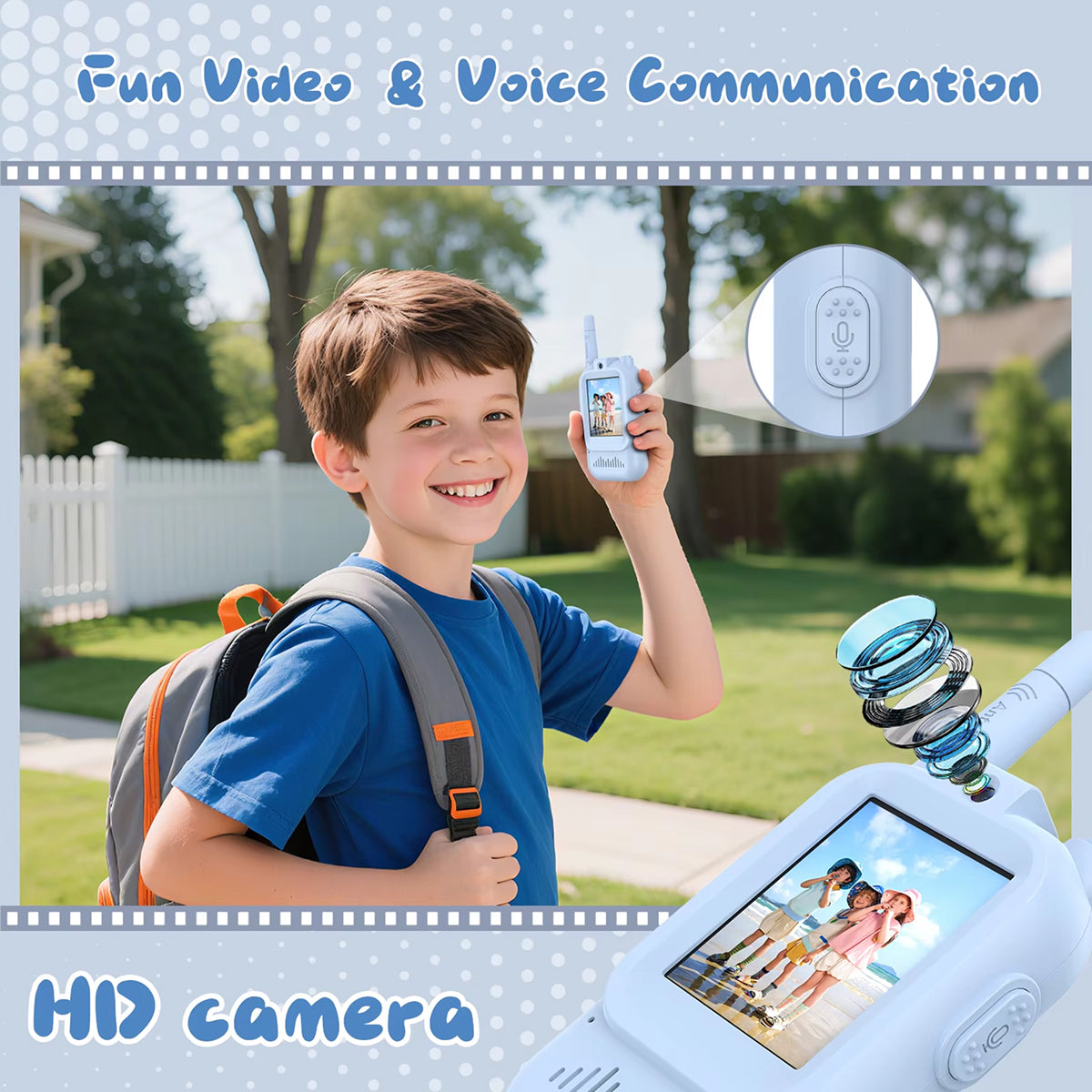 WaniTalki 22-Channel Kid Walkie Talkies – 3-Mile Long Range, VOX Hands-Free & Built-in Flashlight
