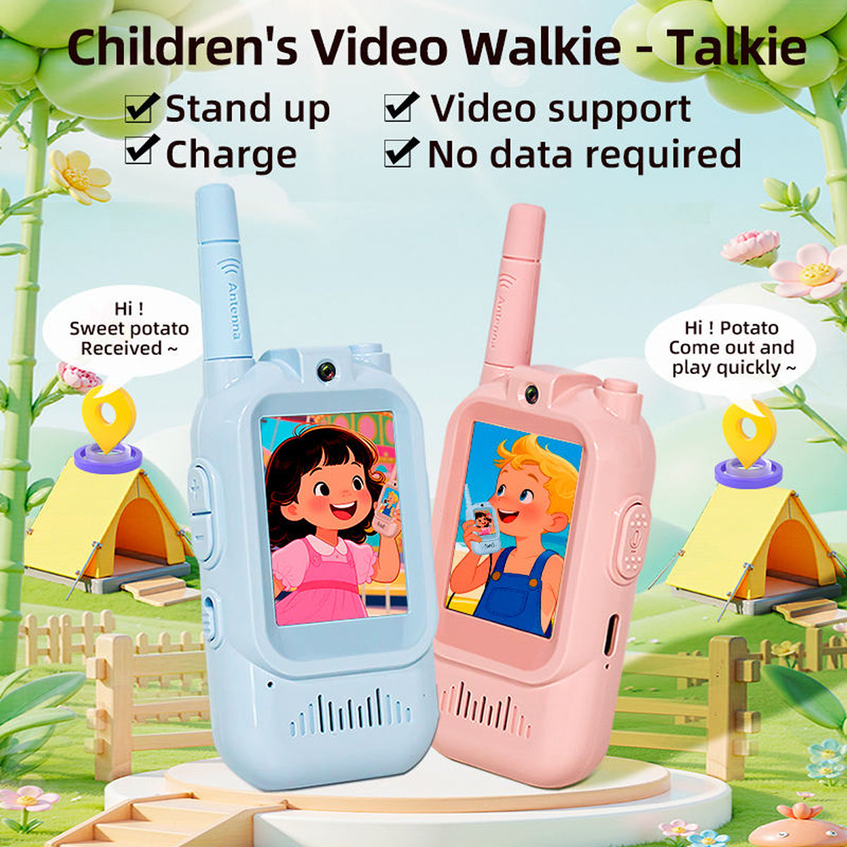 WaniTalki 22-Channel Kid Walkie Talkies – 3-Mile Long Range, VOX Hands-Free & Built-in Flashlight